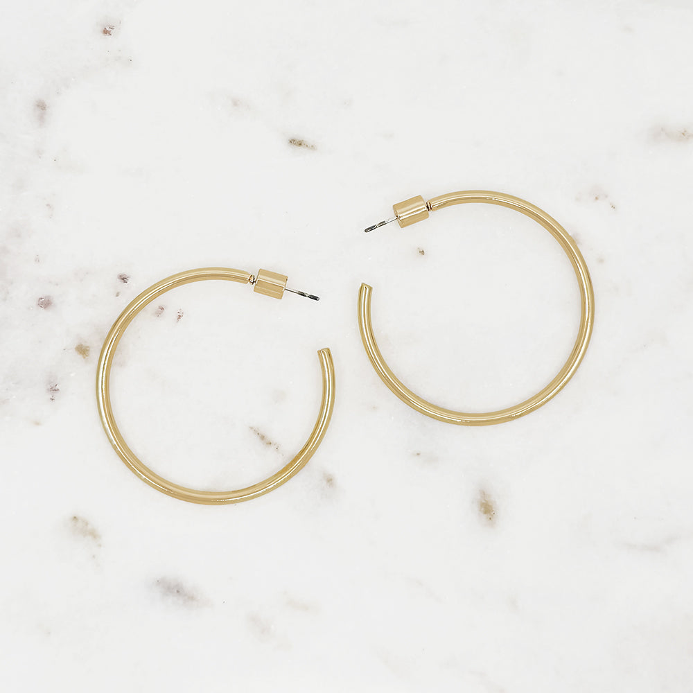 Classic Large Gold Hoop Earrings