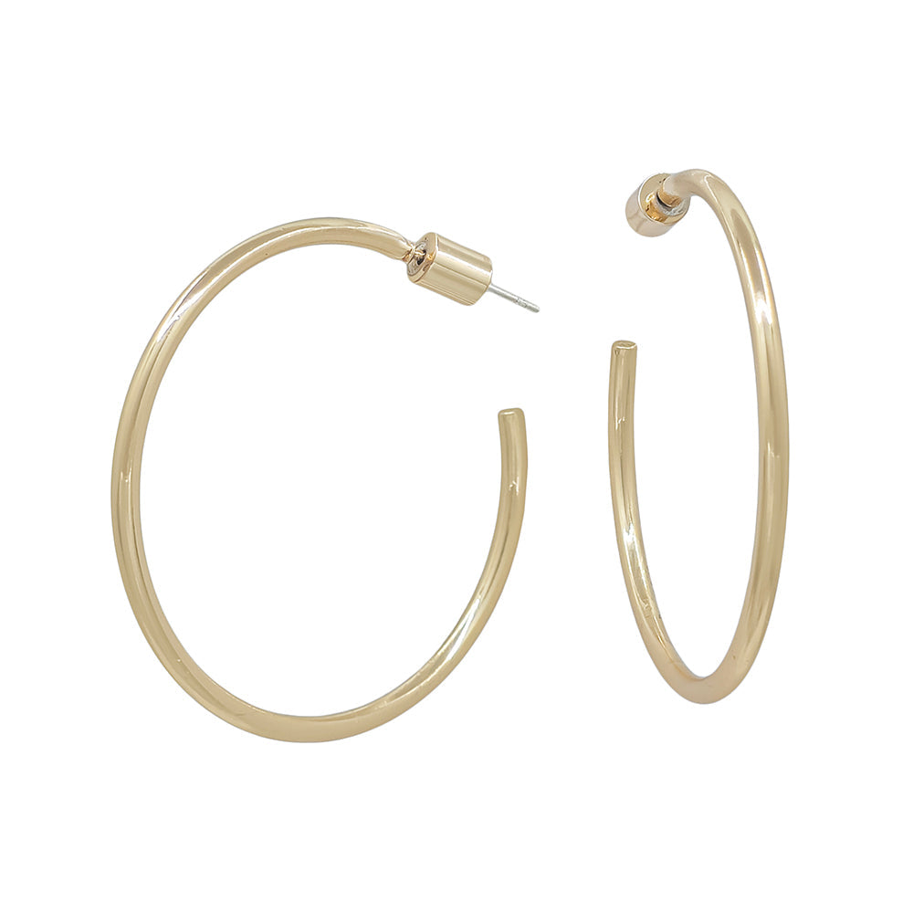 Classic Large Gold Hoop Earrings