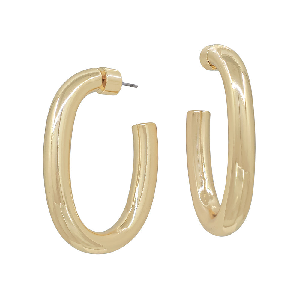 Chunky Open Hoop Earrings