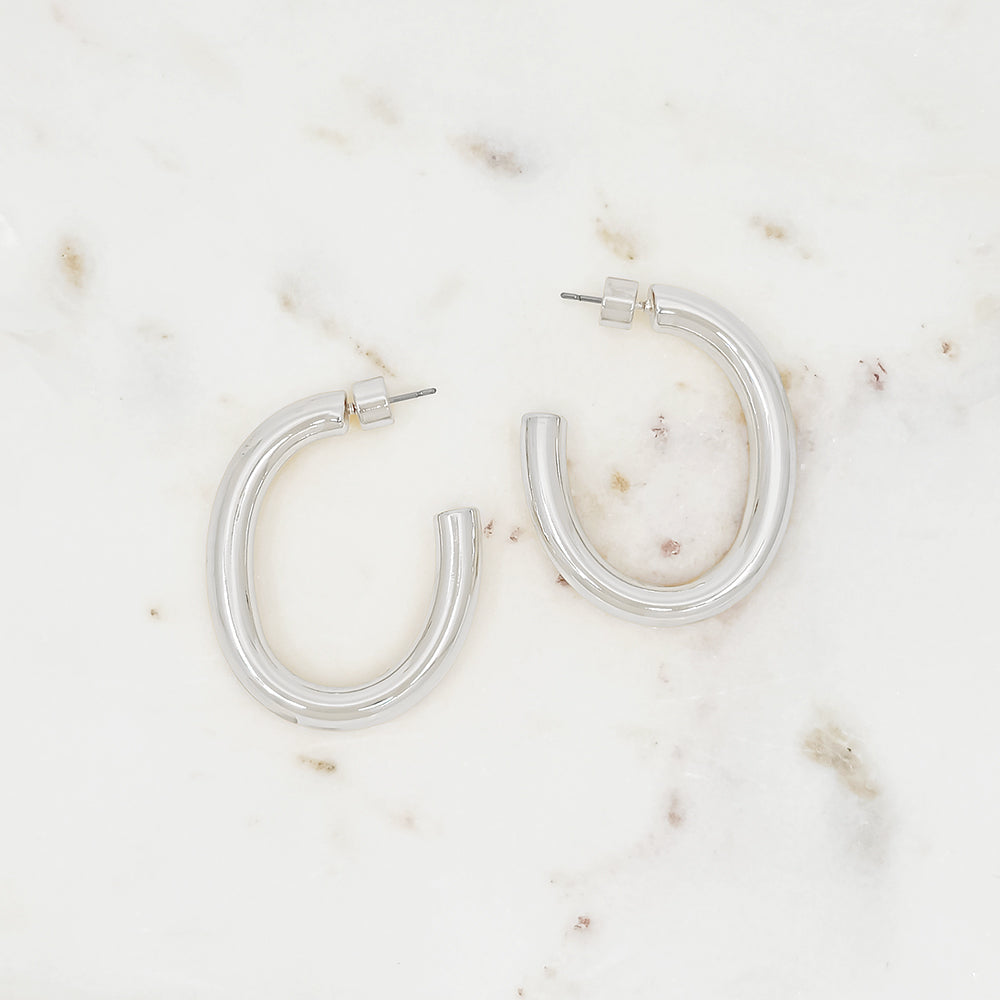 Chunky Open Hoop Earrings