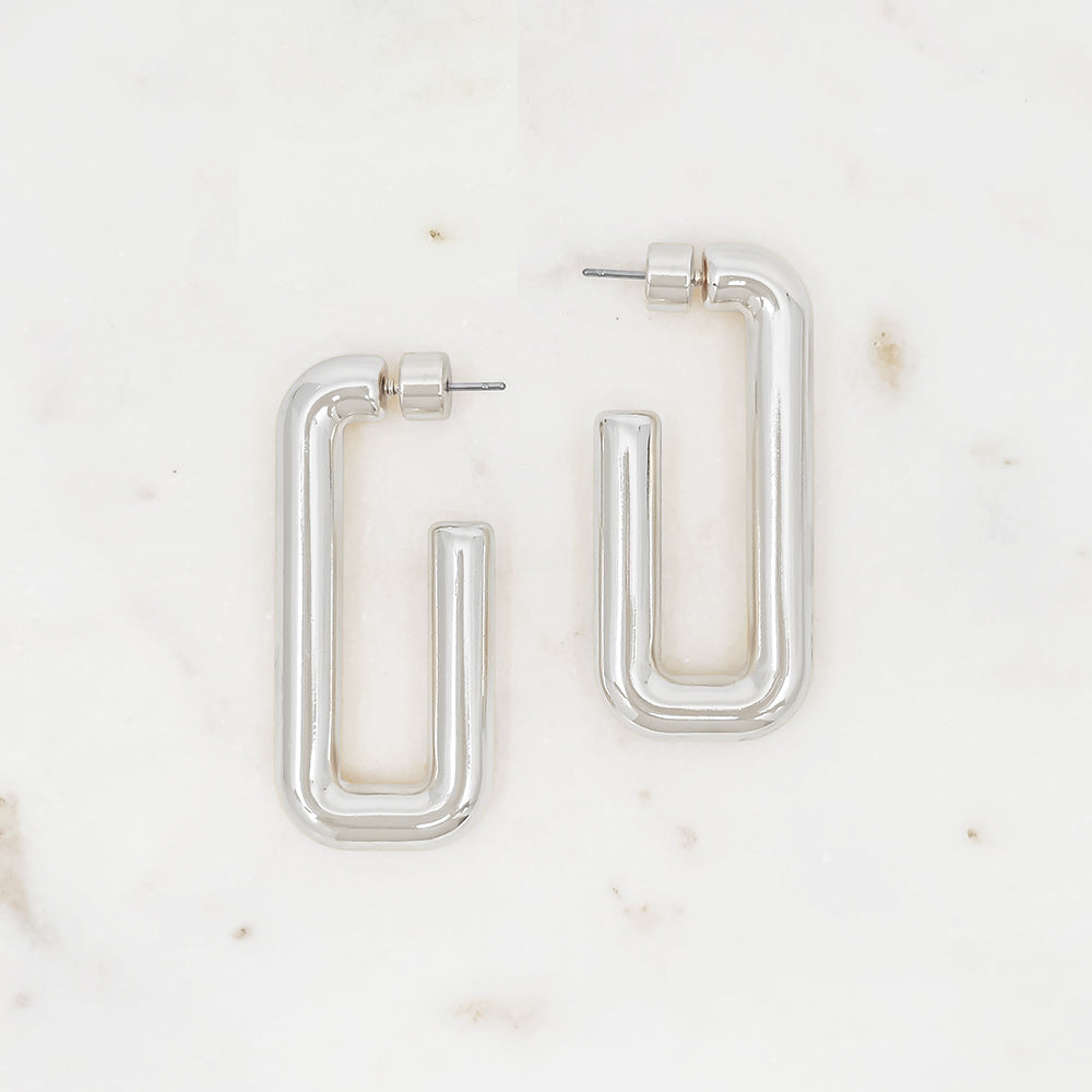 Chunky Geometric Hoop Earrings – Bold Statement Style in Gold & Silver