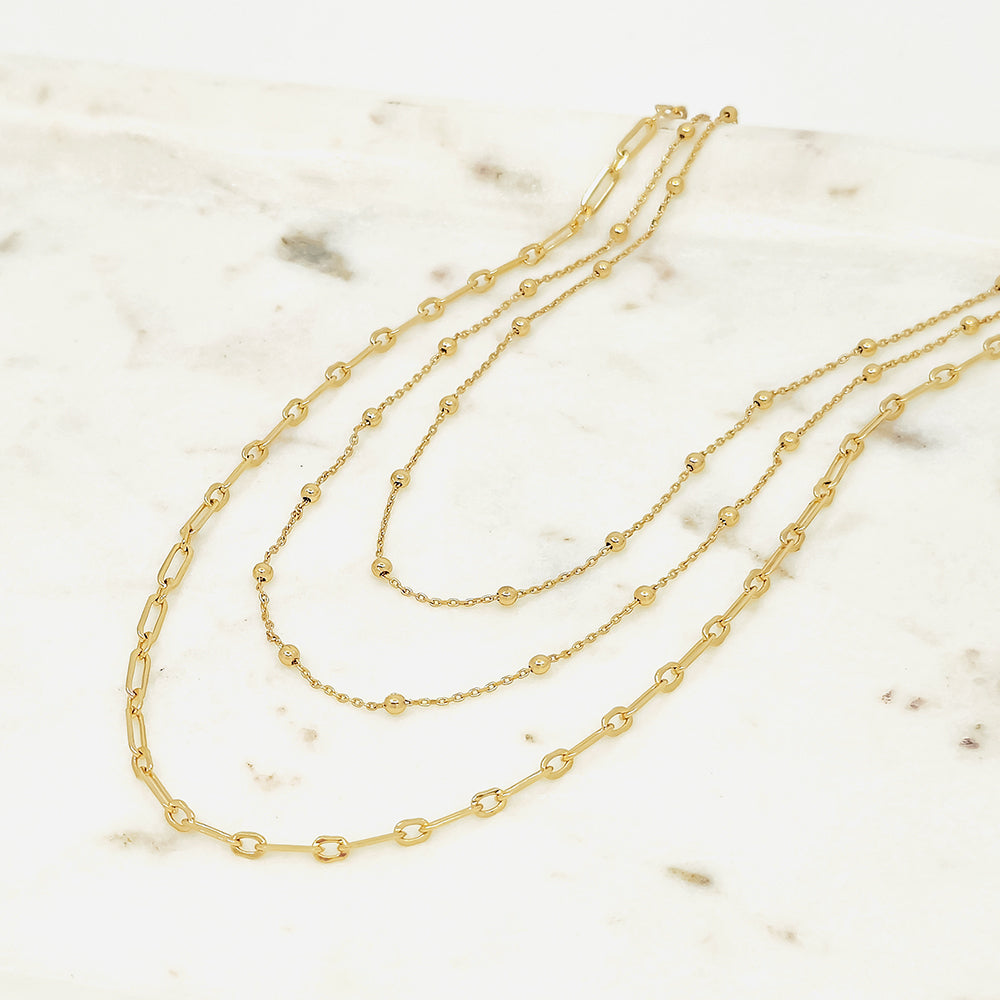 Multi-Layered Gold Chain Necklace
