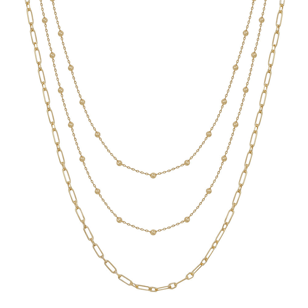 Multi-Layered Gold Chain Necklace