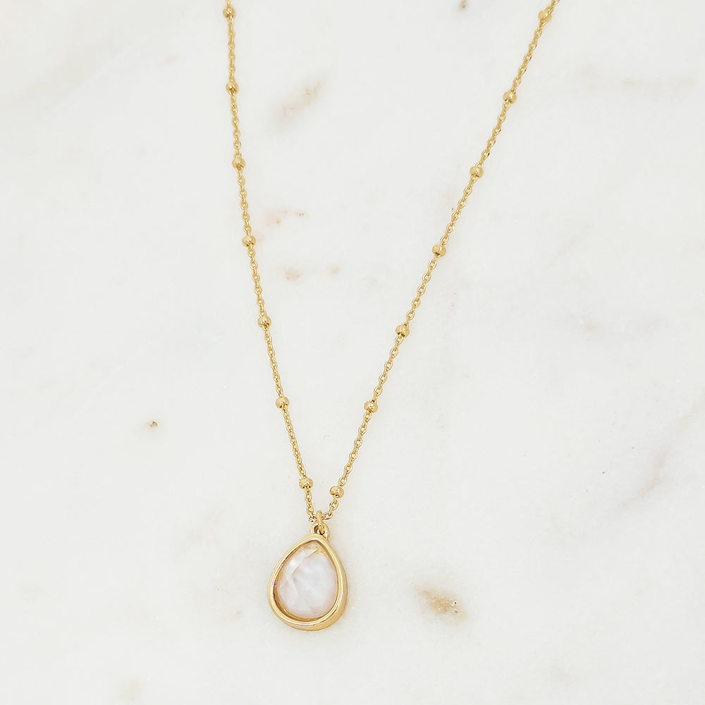 Teardrop Opal Pendant Necklace