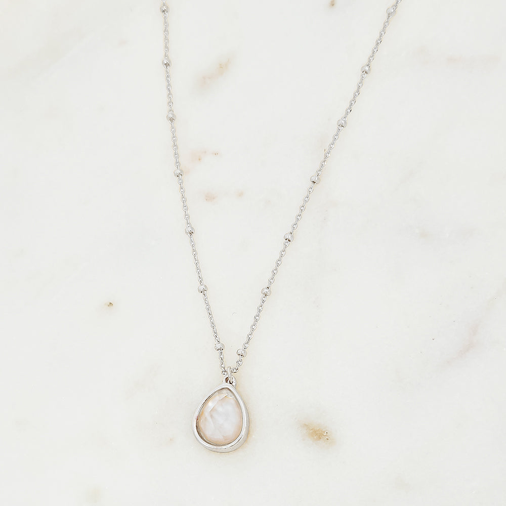 Teardrop Opal Pendant Necklace